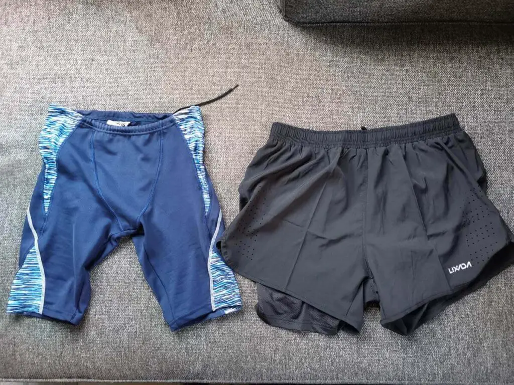 running shorts vs swimming trunks