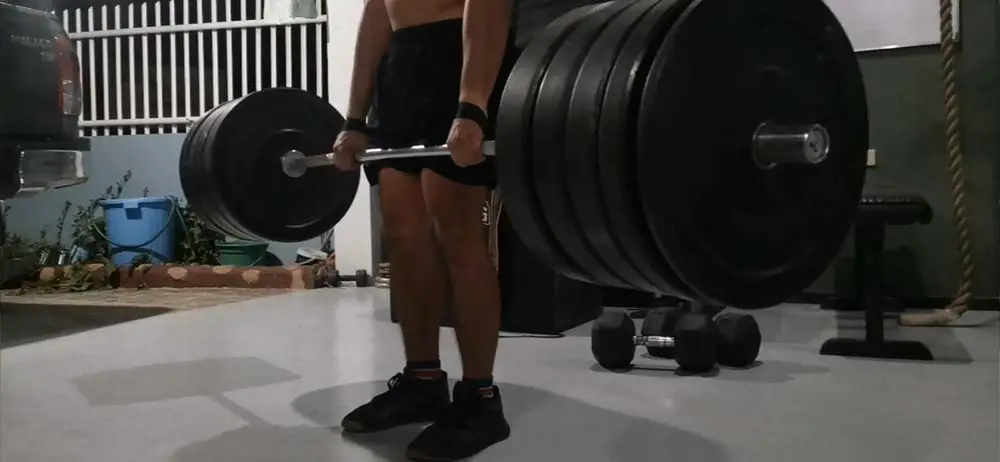 A photo of me doing heavy deadlifts.