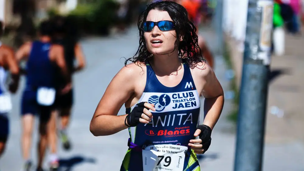 A woman running long distances